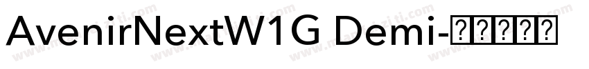 AvenirNextW1G Demi字体转换
